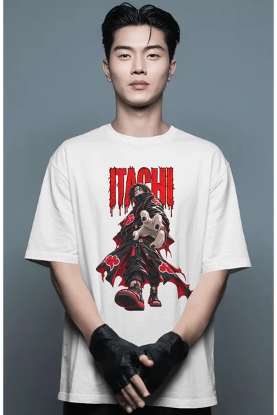 SEVBANO Unisex Oversized Itachi Uchiha Naruto Anime Character Pre-Printed Pre...