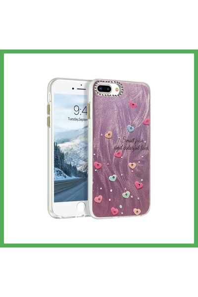 Nur store Çanta iPhone 7 Plus Compatible Case: Blade Mirrored Pattern Cover -...