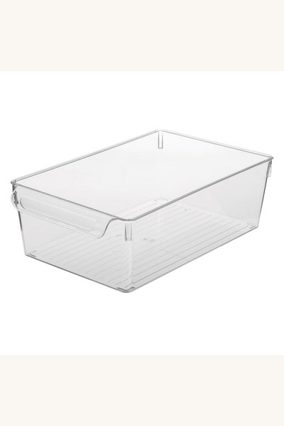 Comerivo Organizator transparent cu maner pentru frigider si congelator, 32,5...