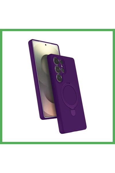 Nur store Çanta غطاء حماية متوافق مع هاتف Samsung Galaxy S24 Ultra، مع حامل R...