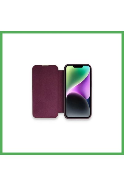 Nur store Çanta iPhone 14 Pro Compatible Case with Dolpin Flip Cover - Deep P...