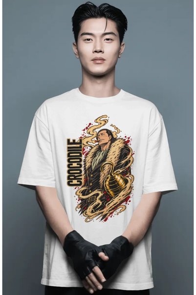 SEVBANO Unisex Oversized Crocodile One-Piece Anime Character Front-Printed Pr...