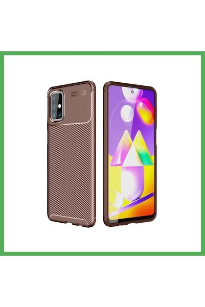 Nur store Çanta Samsung Galaxy M31S Compatible Case with Auto Focus Carbon Co...