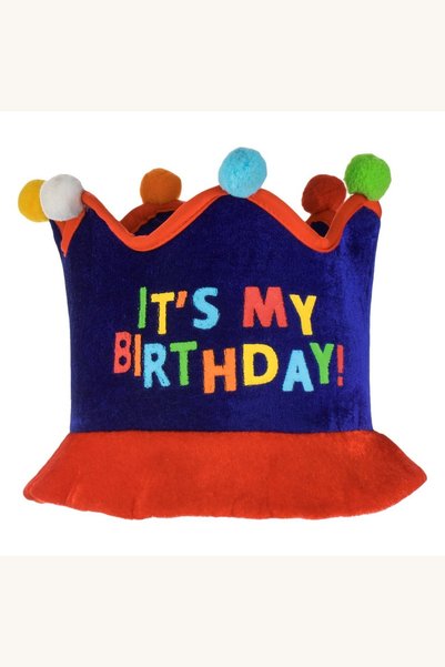 Comerivo Coroana party albastra si rosie cu Happy Birthday, diametru 64cm