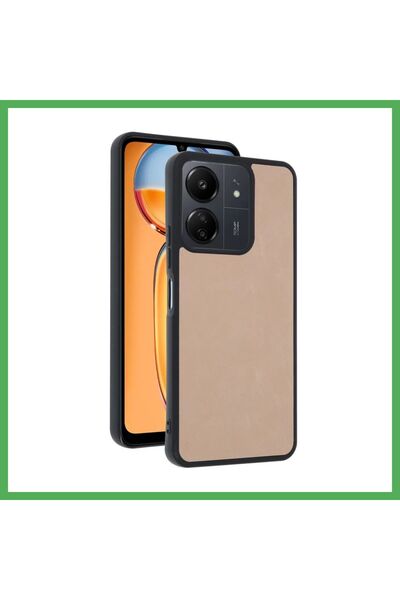 Nur store Çanta غطاء جلدي متوافق مع هاتف Redmi 13C - لون بودرة BEZOSS.