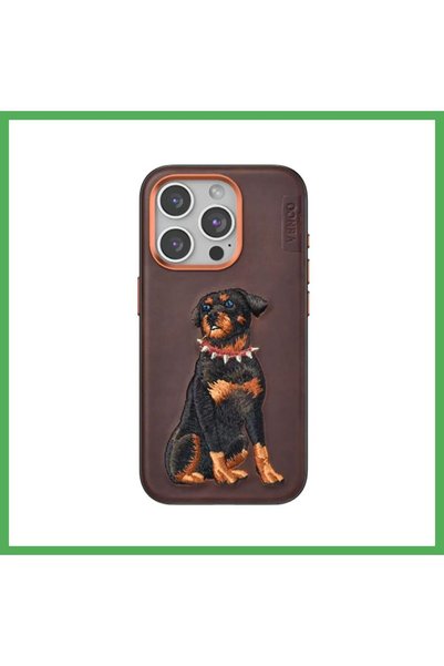 Nur store Çanta Venco iPhone 15 Pro Compatible Perma-Patterned Case - Dark Br...