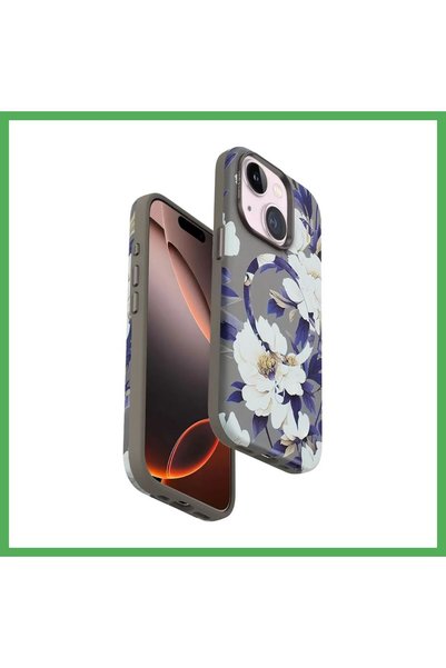 Nur store Çanta Onegif iPhone 15 Plus Compatible Flower Series MagSafe Case -...