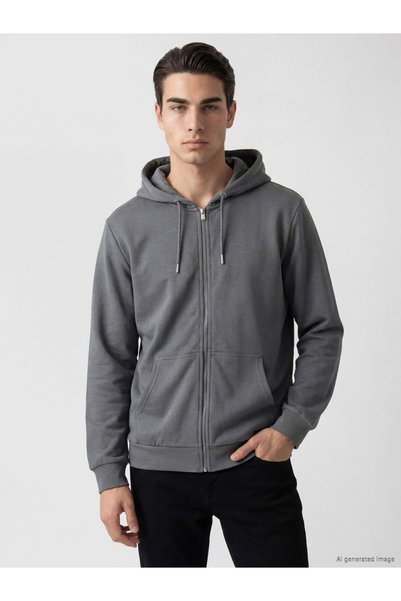 LC Waikiki Hooded Men's Zipper Sweatshirt for Style Enthusiasts from Uzg Store