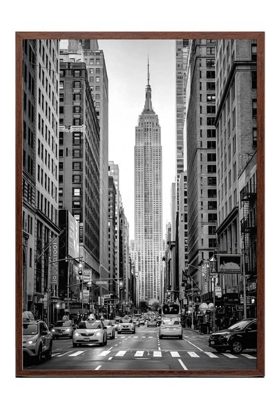 Postifull Poster cu panorama orașului și clădirea Empire State – Tablou cu ra...