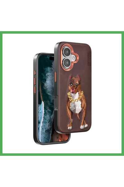 Nur store Çanta Venco iPhone 16 Compatible Case with Permanent Pattern - Brow...