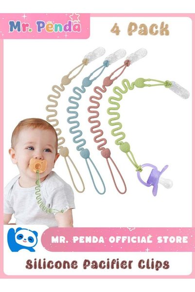 Mr. Penda 5 Pack Pacifier Clip Baby, Teething Relief Teether Toy, Soothie Pac...