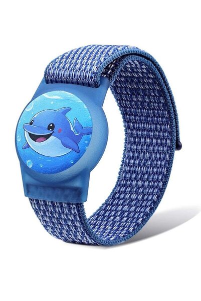 LAIAOCISI Children's Adjustable AirTag GPS Tracker Protective Bracelet Waterp...