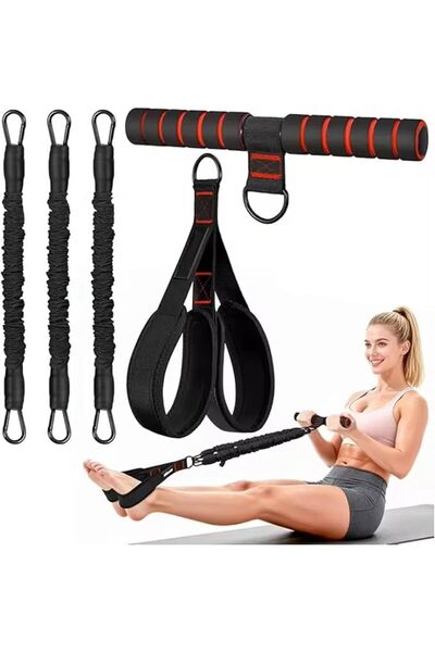 Yelajoy 5 PCS Pedal Resistance Band, Foot Pedal Exercise Equipment, Abdominal...