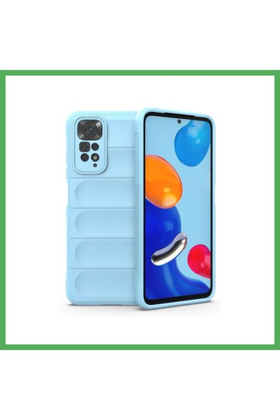 Nur store Çanta Redmi Note 11 Compatible Case - Optimum Silicone - Sky Blue B...
