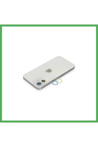 Nur store Çanta iPhone 12 Compatible Colored Camera Lens Protector - Yellow-B...