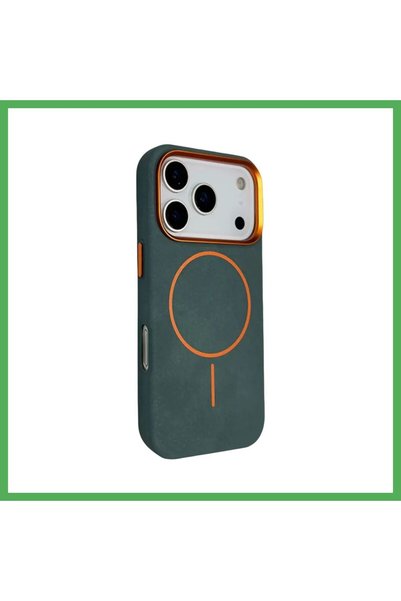Nur store Çanta Joko iPhone 17 Pro Compatible Luno Leather MagSafe Case - Gre...