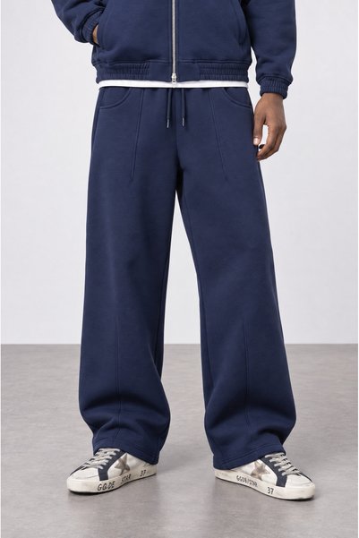 Respire Pantaloni Trening Bărbați Cusătură Centrală Baggy Oversize Pantaloni ...