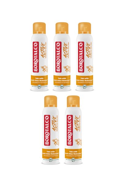 Borotalco 5x PACK Deodorant spray Active Mandarine&Neroli 150ml