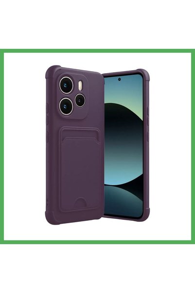 Nur store Çanta غطاء سيليكون لطراز Redmi Note 14 4G، متوافق مع بطاقة Kelvin، ...
