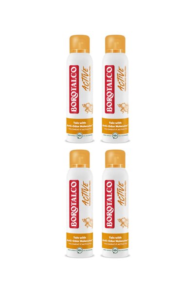 Borotalco 4x PACK Deodorant spray Active Mandarine&Neroli 150ml