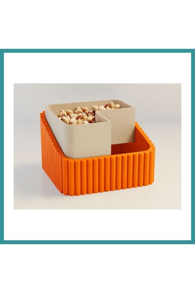 Generic Brand 3D-Printed Pistachio Bowl - Dual-Chambered Shell Separator Serv...