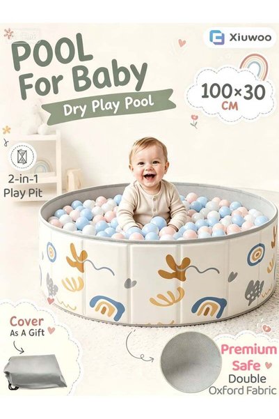 XIUWOO Round Kids' Ball Pit,Baby Play Ball Pit,No Need to Inflate,Sandbox Poo...