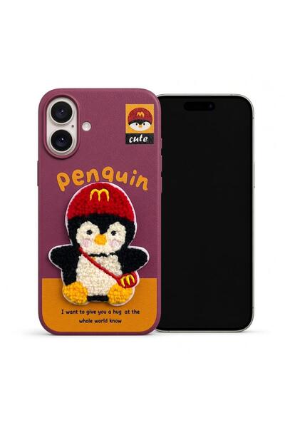 Microsonic Stitched Puppy Plush Cute Penguin Case Compatible with the Apple i...
