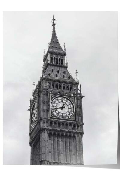 Postifull Poster fără ramă cu detaliu al Big Ben-ului din Londra, nr. 160599