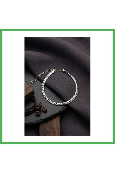 Nur store Çanta سوار رجالي بتصميم سلسلة كوبية، مصنوع من الفولاذ 316L، باللون ...