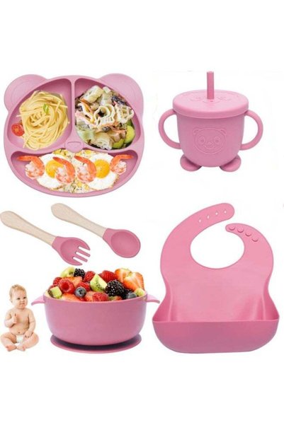 GENERAL iMissiu Silicone Baby Feeding Set, 7Pcs Baby Led Weaning Utensils Set...