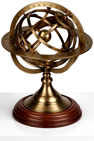 Wolawood Collector’s Edition Pirinç Horoskop Usturlab & Lüks Vintage Astronomik Metal Dekor, Antik Tasarım Dekoratif Obje, Masaüstü Aksesuar Sınırlı Üretim