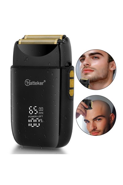 Generic HT-919 Double Foil Electric Shaver for Men Waterproof Bald Head Hair ...