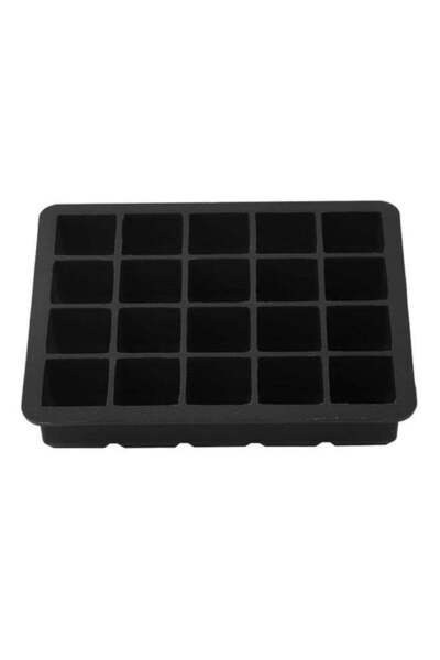 Generic صينية مكعبات الثلج السيليكونية باللون الأسود 14.7 × 12.1 × 2.6 سم