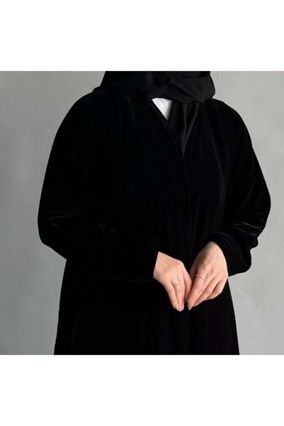 SKB عباية مخمل أسود