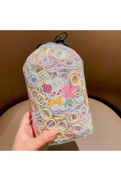 Generic 300-Piece Colorful Hair Elastics for Kids - Soft, No Damage Elastic B...