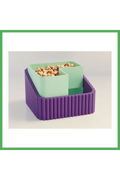 Nur store Çanta 3D-Printed Pistachio Bowl - Dual-Chambered Shell Separator Se...