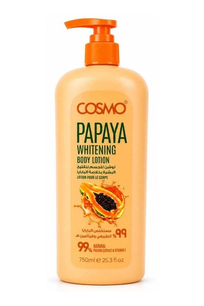 Cosmo لوشن تفتيح الجسم بالبابايا، 750 مل.