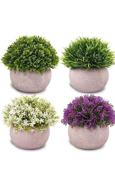 Arabest Artificial Potted Plants, 3 Pack Mini Potted Fake Plants Artificial P...