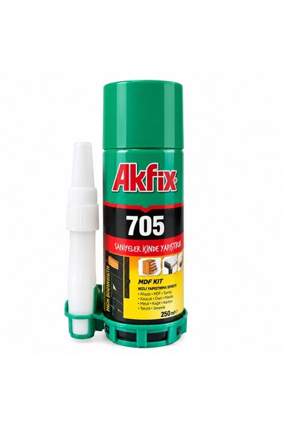 Akfix 705 Hızlı Yapıştırıcı Aktivatörlü Sprey ve Yapıştırıcı Seti 200 gr