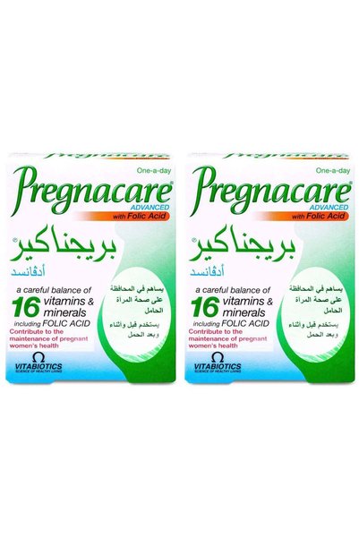 Pregnacare عبوة تحتوي على 2 علبة من الفيتامينات والمعادن المتعددة المتقدمة، 3...