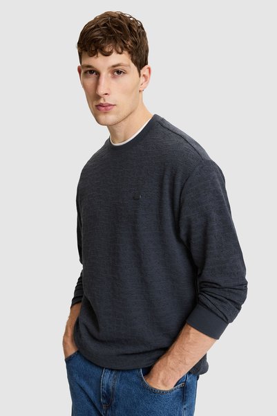 U.S. Polo Assn. Men’s Anthracite Crew Neck Comfort Fit Textured Sweatshirt 50...