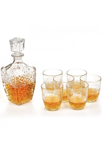 Bormioli Rocco Set de whisky 7 piese Bormioli Dedalo (decanter 790 ml + 6 pah...