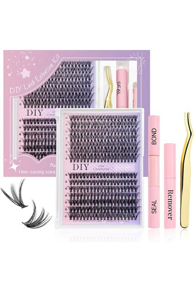 AZONEE DIY Lash Extension Kit, Lash Clusters Kit with Individual Lashes Clust...