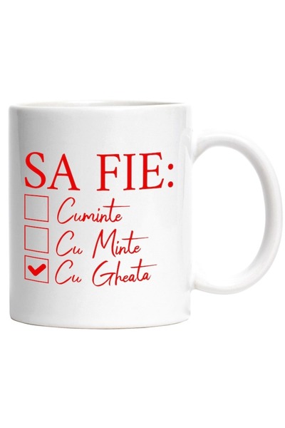 INOVATIX Cana alba personalizata,Lista cerinte Haioasa Sa Fie Cuminte Cu Mint...