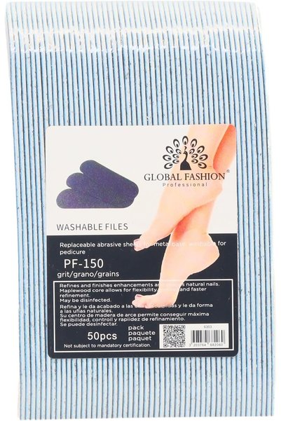 GLOBAL FASHION Professional Foot File Replacement Pads - Pack of 50 Adhesive ...