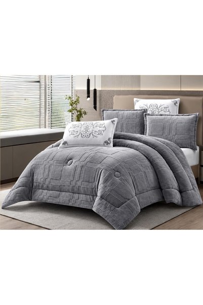 NAJMA Winter Duvet Cover Set Modern Design Elegant Patterns 6 Pieces 230X250