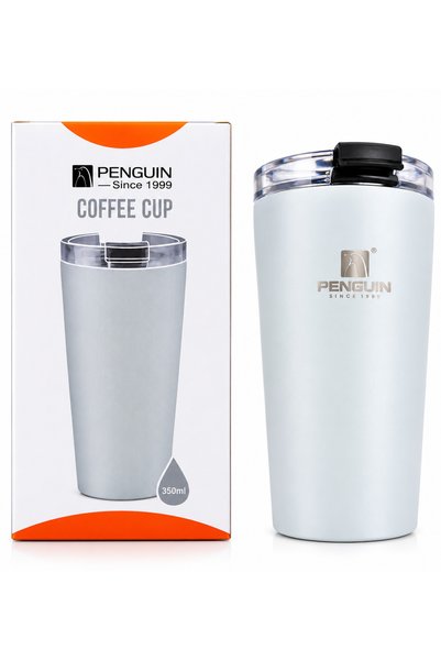 Generic Brand Cană termoizolantă Penguin 350 ml cu capac – elegantă și practică