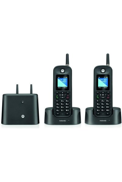 Motorola Σετ ασύρματων τηλεφώνων σταθερής γραμμής O202, 2 τεμ. Με Κεραία Μεγά...