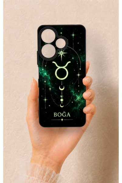 Vip Case Redmi 13 4G-Compatible Taurus-Themed Patterned Silicone Case