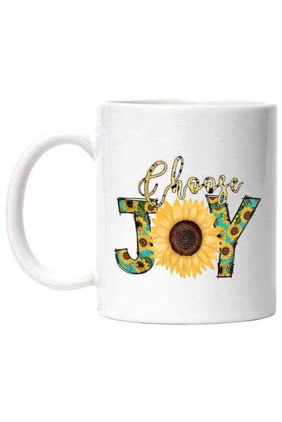 INOVATIX Personalized white mug, Choose joy, motivational, choose happiness, ...